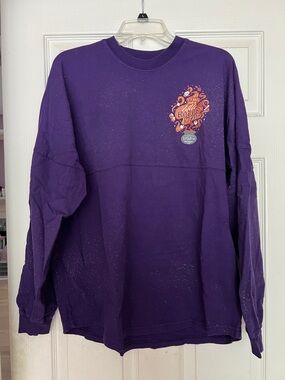 Disney Purple Long Sleeve Graphic Jersey with Orange Accent